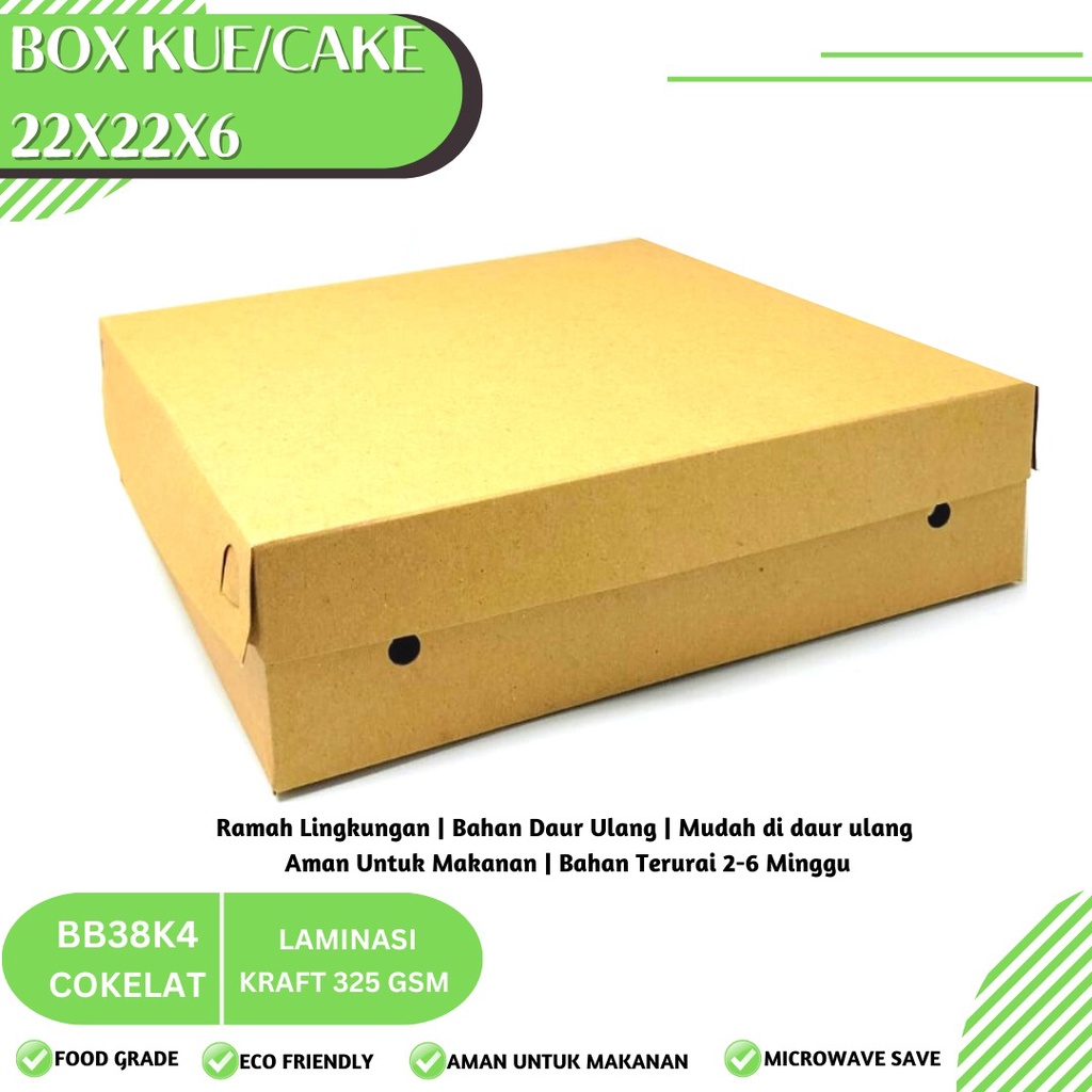 Dus 22x22x6 Tebal 325 Gsm Dus Catering (BB38K4-Laminasi)