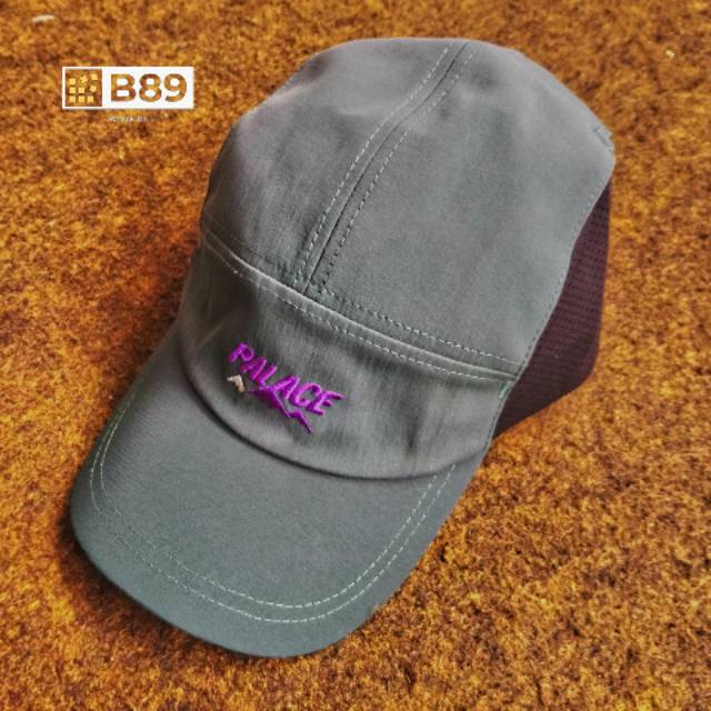 PALACE 5 PANEL MOUNTAIN CAP ORIGINAL TOPI - GREEN/OLIVE