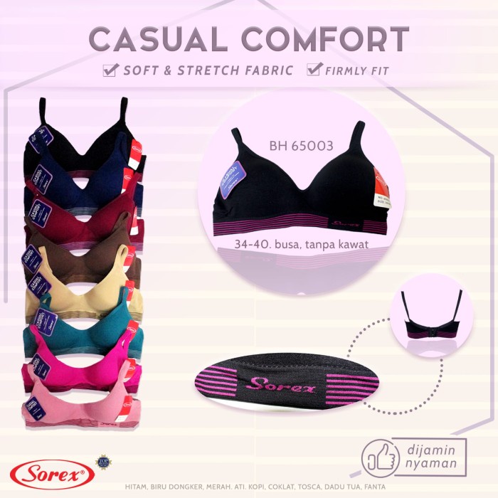 Bra Tanpa Kawat Sorex Casual Comfort