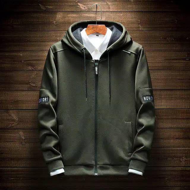 Jaket Pria NOW OR ZIPPER Hoodie Fleece Tebal 2513