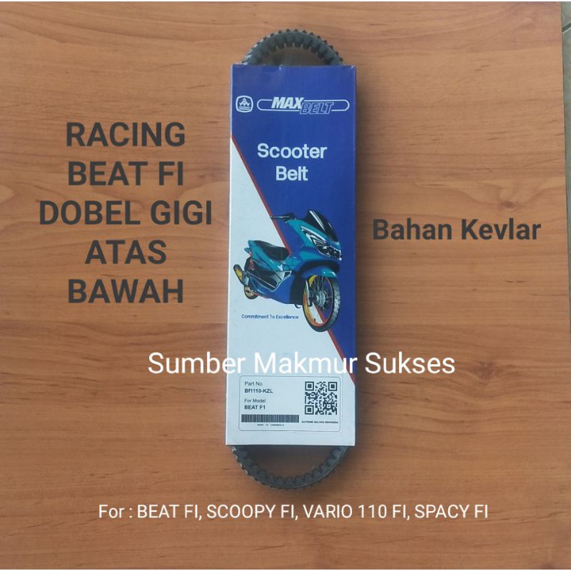 V BELT VANBELT RACING BALAP DOBEL GERIGI GIGI COG BEAT FI BEAT NEW SCOOPY FI VARIO 110 FI MAXBELT
