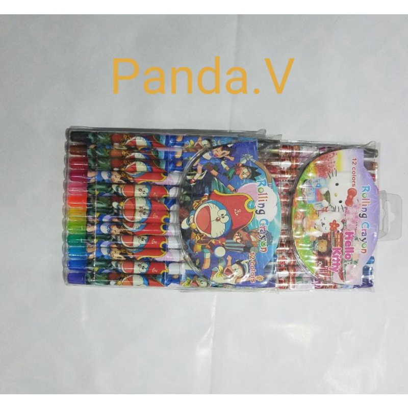 

CRAYON PUTAR PANJANG 12 WARNA/ROLLING CRAYON/OIL PASTEL/KRAYON PUTAR KARAKTER