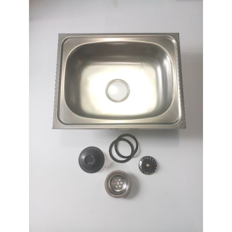 Bak cuci piring Stainless 50cm × 40cm + Afur - Khusus DKI by Gosend - Grab