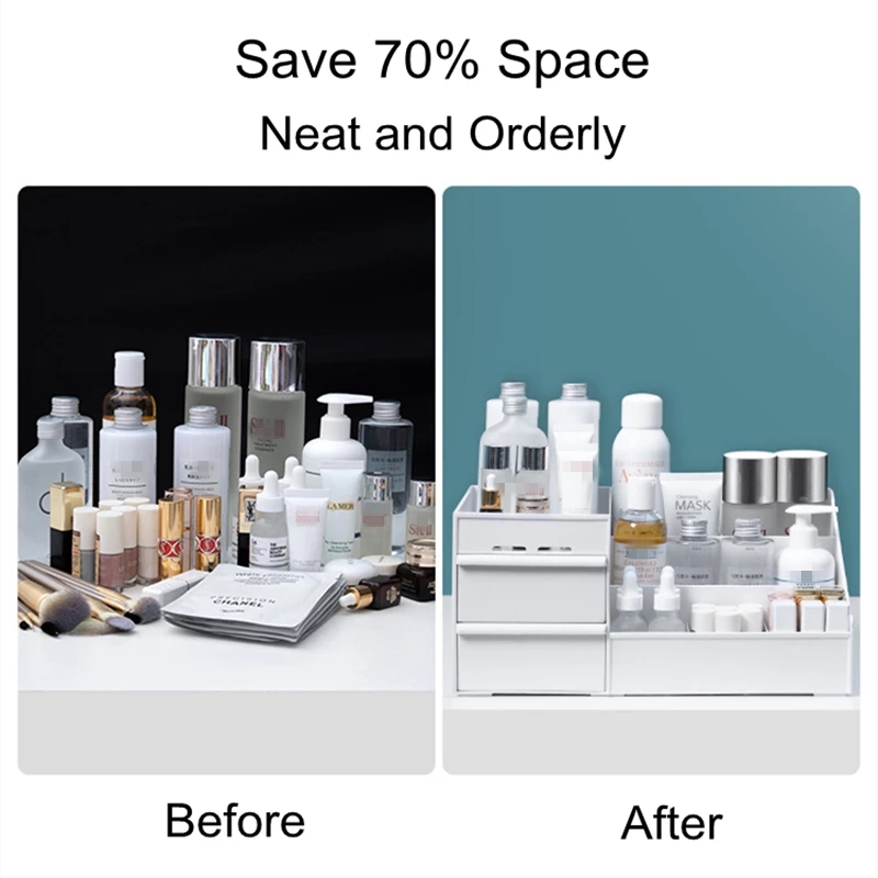 Rak Laci Kotak Penyimpanan Serba-Serbi Kosmetik Perhiasan Alat Tulis 3 Warna Untuk Desktop Kantor