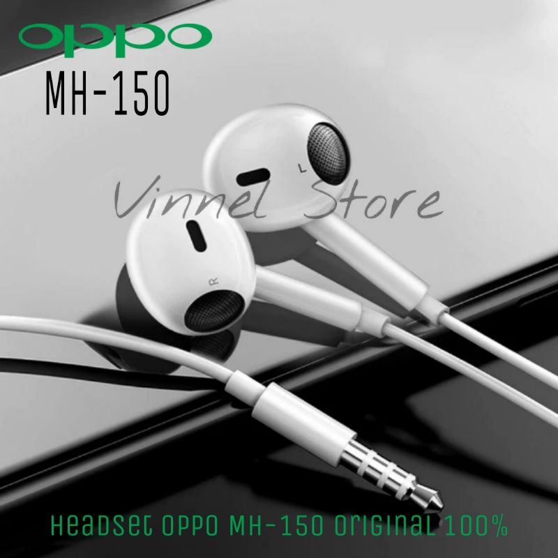 Headset OPPO  MH150 Original 100% Hires Audio Dengan Mic Earphone OPPO