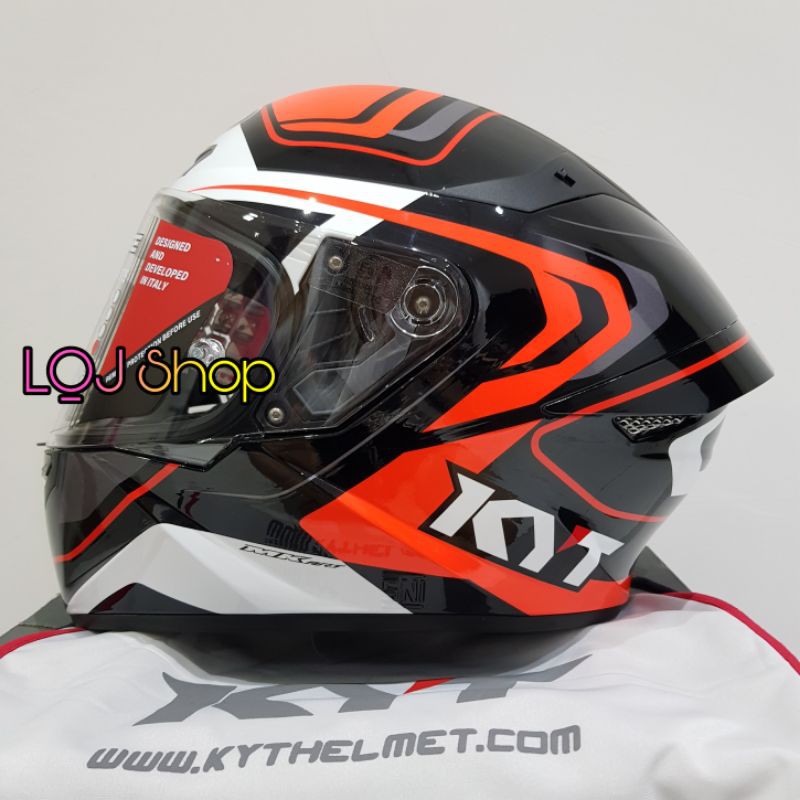 HELM KYT TT COURSE OVERTECH RED BLACK FULL FACE