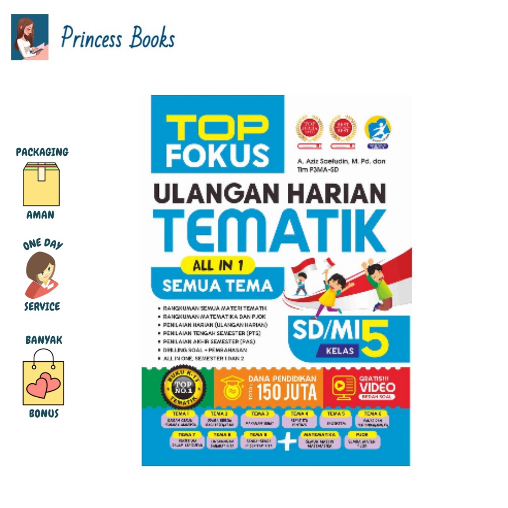 BUKU TOP FOKUS ULANGAN HARIAN TEMATIK KELAS 5 SD/MI | Forum Edukasi
