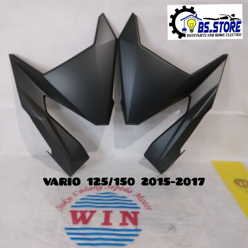 SAYAP SAMPING VARIO 150/125 LED OLD 2015 2016 2017 HITAM DOFF | DEK SAYAP LUAR  DEPAN HONDA VARIO 150 LAMA 2015-2017 | LEGSHIELD LUAR VARIO 150 HITAM DOFF | MERK WIN