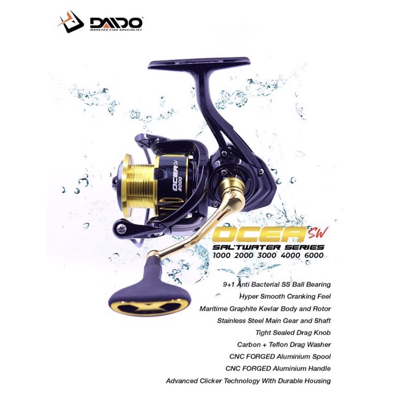 Reel daido ocea sw dan hydra sw 1000 2000 3000 4000