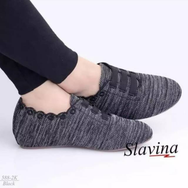 SEPATU SLIP ON WANITA SLAVINA BORDIR TERMURAH-1