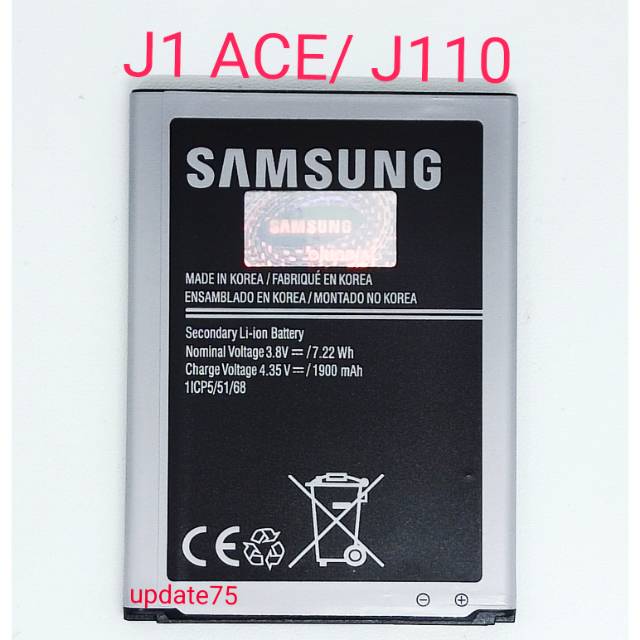 Baterai Samsung J1 Ace J110 EB-BJ110ABE EB-BJ110CBE original