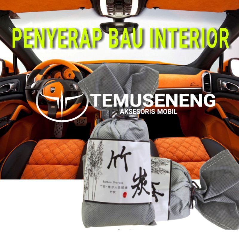 Penghilang Bau Mobil Penyerap Bau Interior Mobil Kantong Arang Bambu Penghilang Bau Ruangan