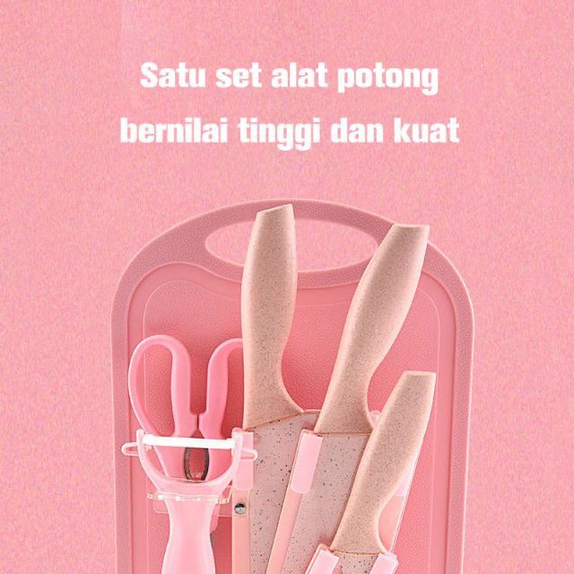 PISAU SET WARNA PASTEL 7 PCS dan 6 PCS / PISAU SET JERAMI / PISAU JERAMI FREE PACKING BOX BUBBLE FBL