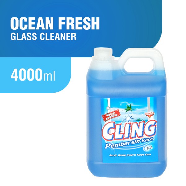 Cling Pembersih Kaca Biru Jerigen 4 liter