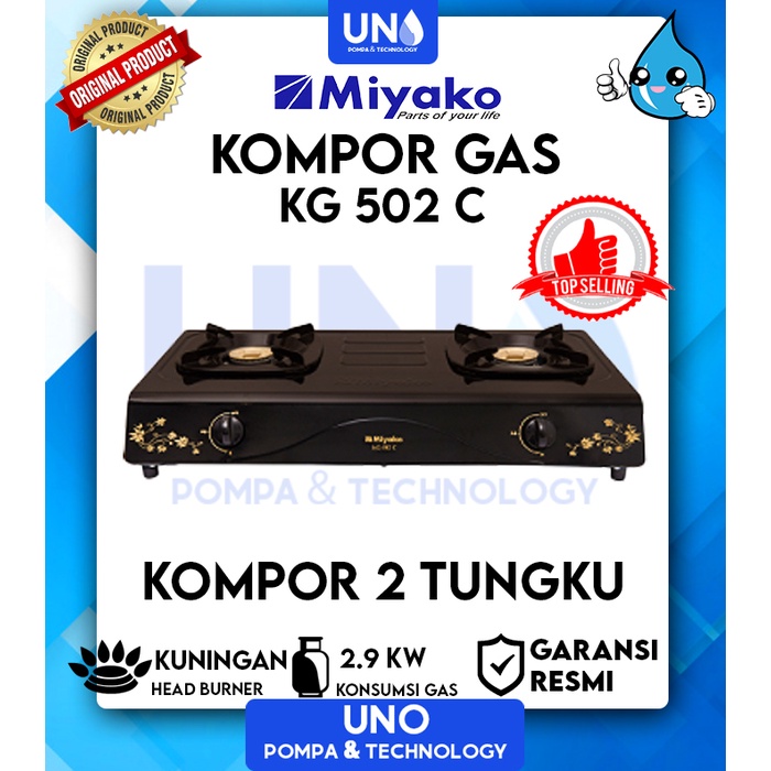 Miyako Kompor Gas 2 Tungku KG-502 C / KG 502 C / KG502C