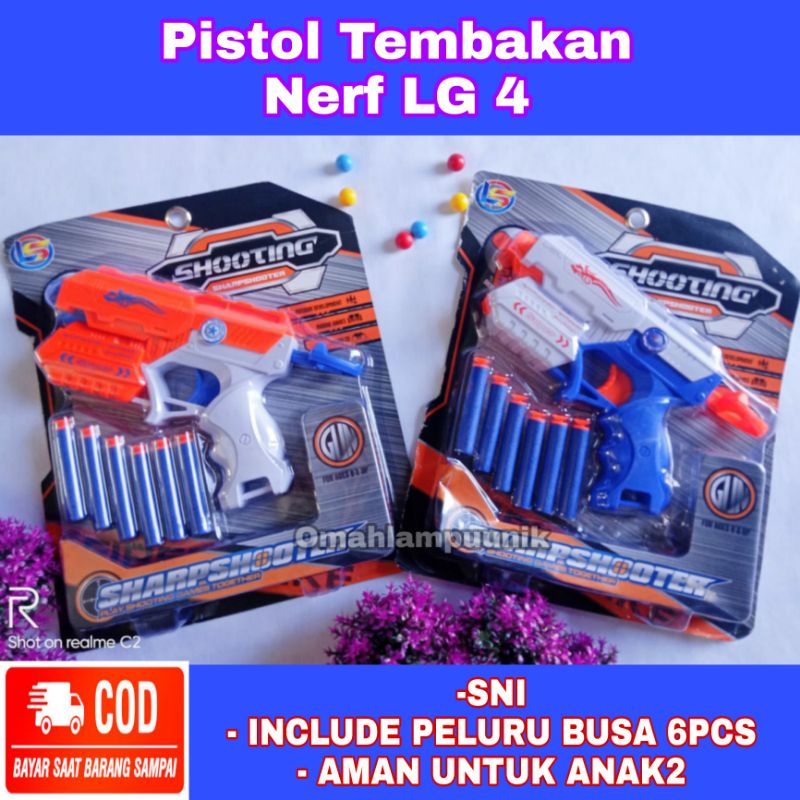 Mainan Pistol Tembakan Soft Gun Dengan Peluru Busa