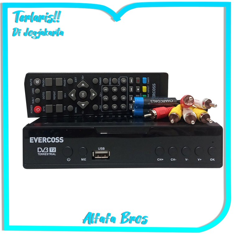 DVBT2 Evercoss Set Top Box STB TV Digital UHF SNI Resmi Paling Laris AFB