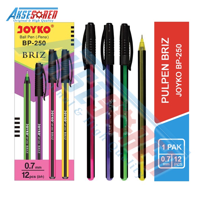 

Pulpen Briz Joyko [BP-250/12 pcs] / Ballpoint Pena Pen [0.7 mm/1 Pack]