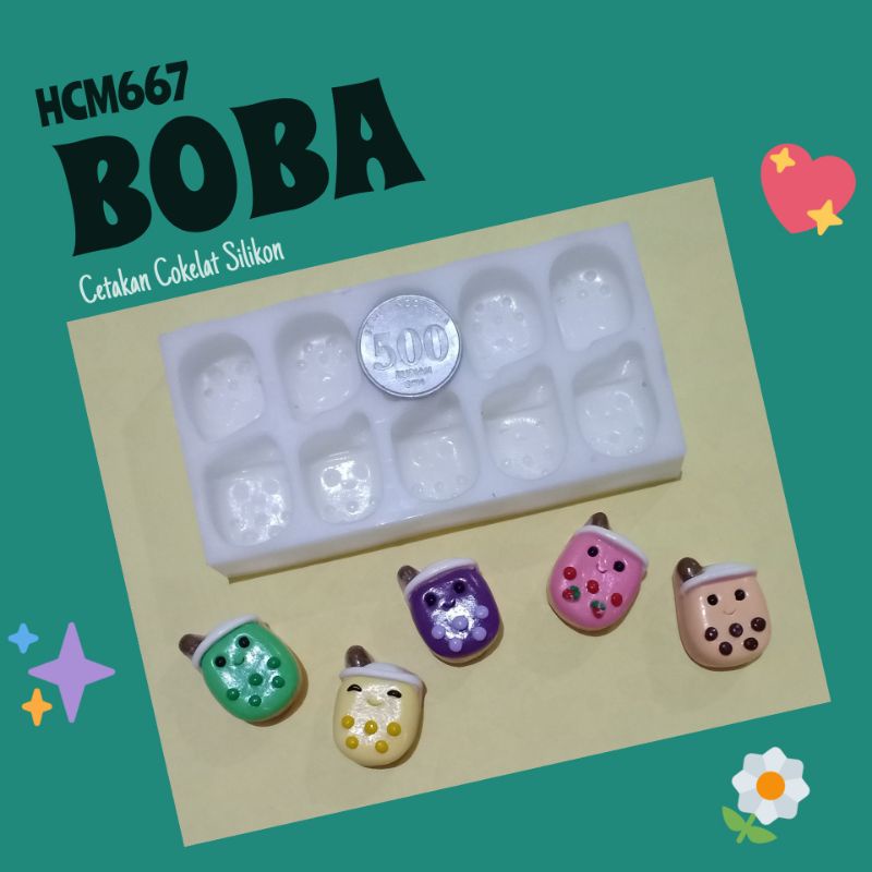 BOBA Cetakan coklat silikon HCM667| Fiina de choco