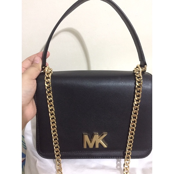 Michael Kors Mott Large Chain Shoulder Tote Bag Black (Store Bag Us)