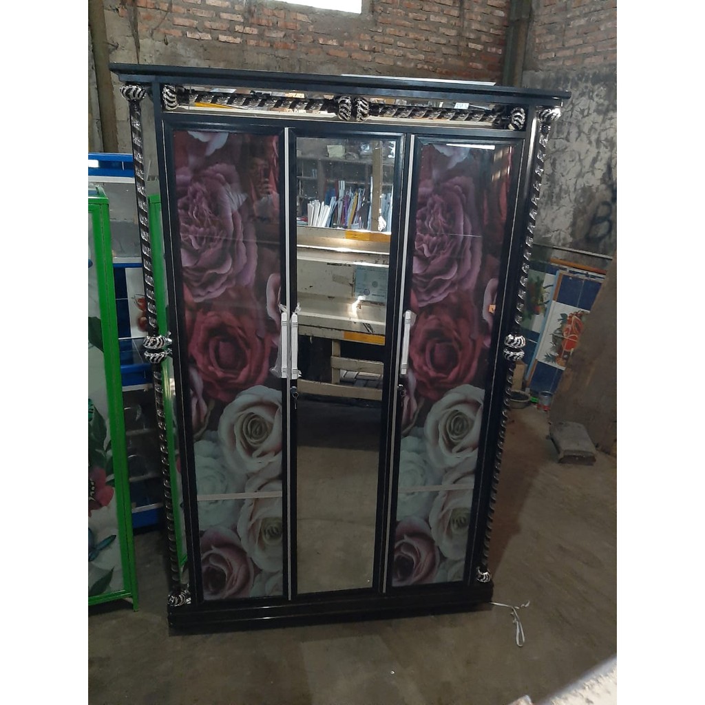 Sticker Kaca Lemari Motif Bunga 2