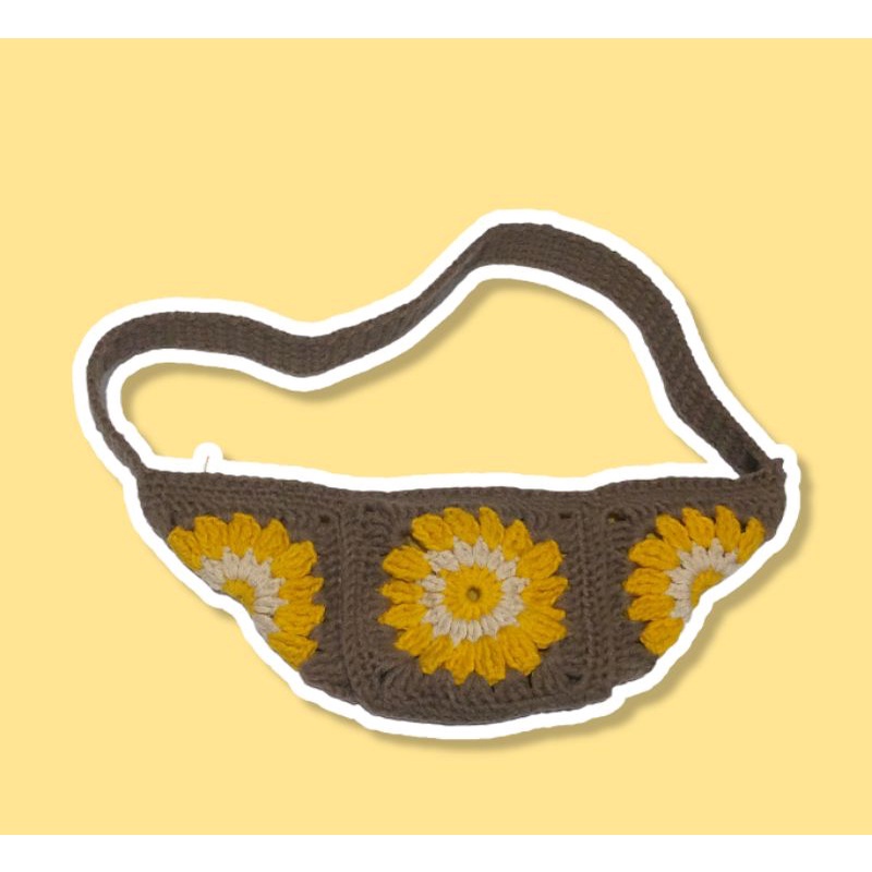 Jual CROCHET SLING BAG/SLING BAG RAJUT/TAS SAMPING RAJUT | Shopee Indonesia