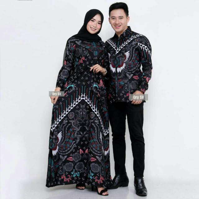 Batik couple gamis sarimbit