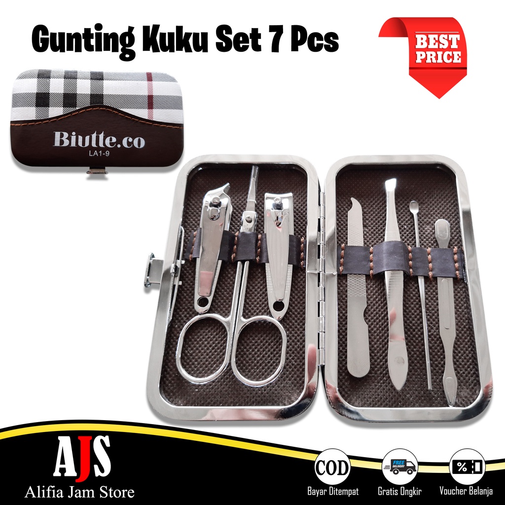 Alat Perawatan Kuku / Gunting Kuku Set Telinga Alis manicure pedicure Spa 7 PCS