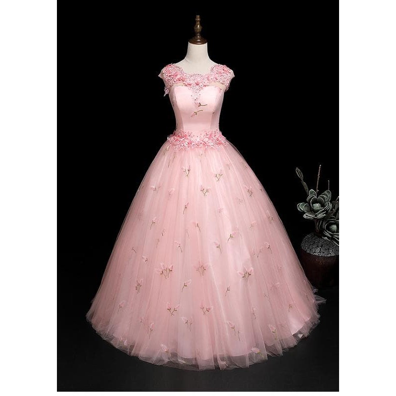 Gaun Pengantin 0261218 Pink Wedding Gown