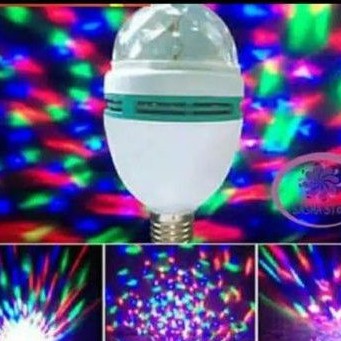 Lampu disko disco full warna led putar colour rainbow