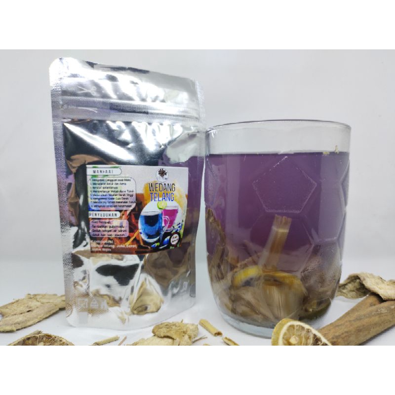 

WEDANG TELANG SACHET/BUTTERFLYPEA/MINUMANHERBAL/KEMASAN/BUNGA TELANG