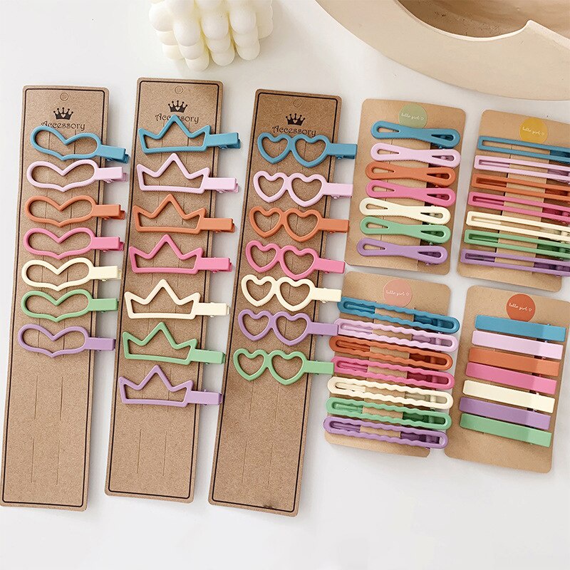 7pcs / Set Jepit Rambut Poni Gaya Korea Fashion Untuk Wanita Hair Aksesoris