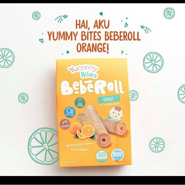 YUMMY BITES BEBEROLL ORANGE 40GR MMA