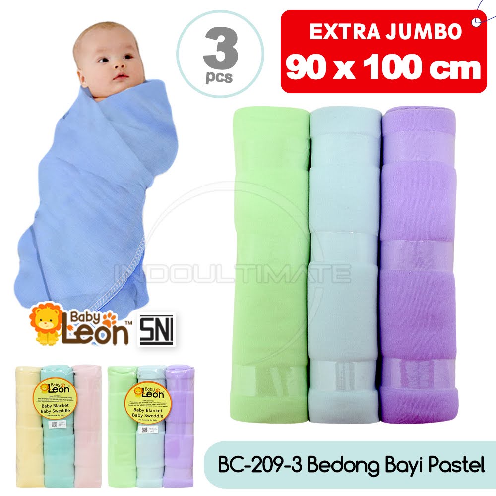 3Pcs BABY LEON (PREMIUM SNI) BABY STAR (STANDARD) Bedong Bayi Rainbow Pastel BC-209-3 (100x90 cm) Bedong Bayi Baru Lahir Model Terbaru Bedong Bayi Jumbo Pelangi Selimut Bayi Kain Pernel Bayi Warna Pelangi Alas Tidur Bayi Perlengkapan Bayi Baru Lahir