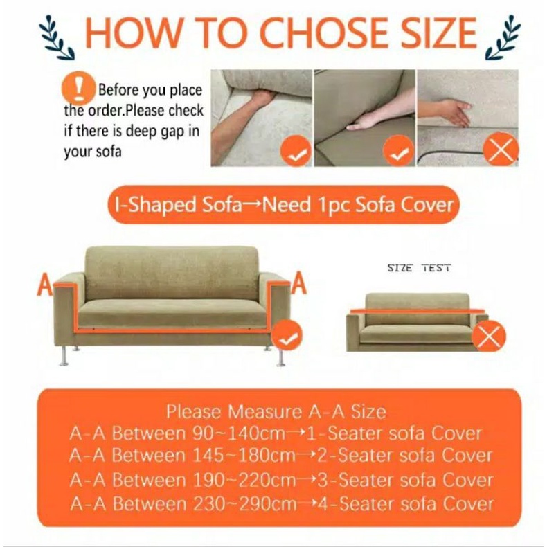 Cover Sofa Elastis Sarung Sofa 1,2,3,4 Seater Elastis Sarung Sofa L FREE SARUNG BANTAL