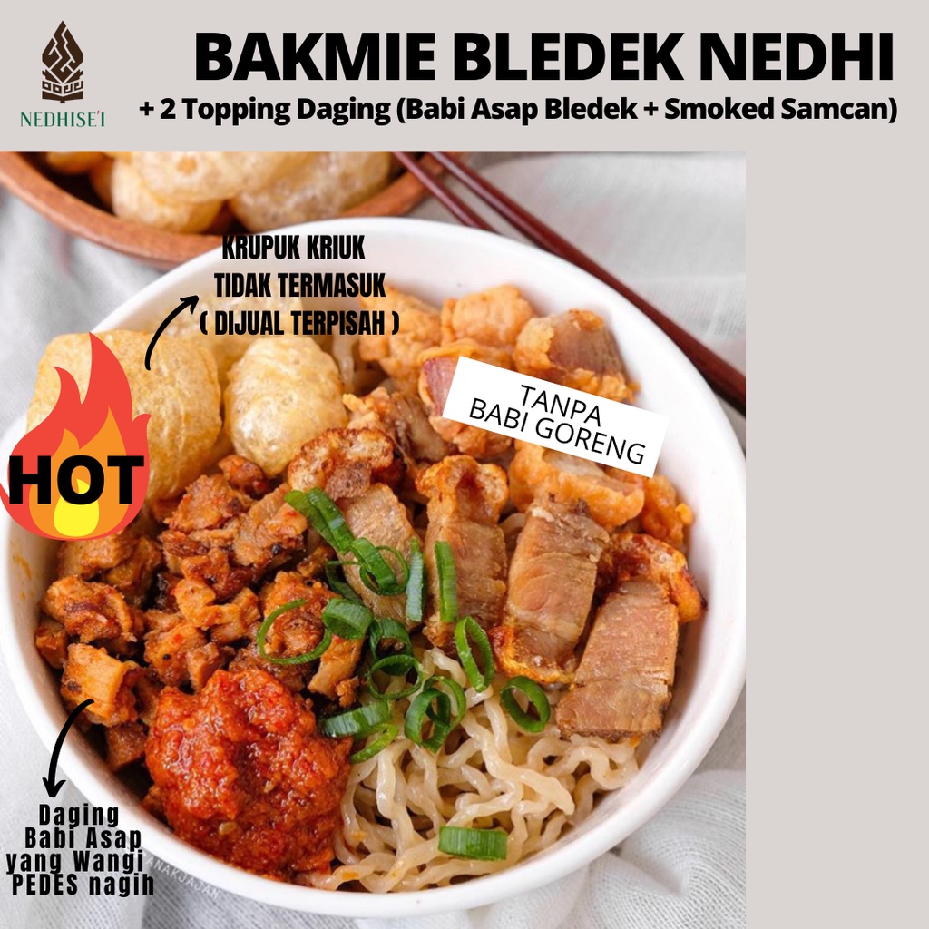

Bakmie Bledek Nedhi (PEDAS) + Smoked Samcan - BAKMI BABI #NAGIHBANGET