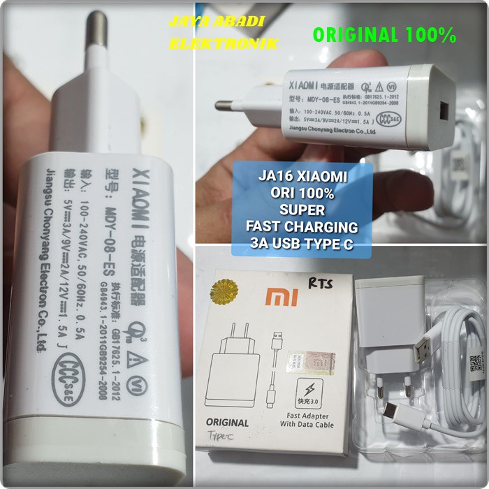 J16 XIAOMI ORIGINAL 3A USB TYPE C TIPE C SUPER FAST CHARGING FLASH CHARGE QUALLCOM QUICK ADAPTOT TRAVEL MULTI AUTO ID J16  xioami ori 100% 3A usb type c tipe adaptor hp cas casan super fast charging travel charger flash charge quick qualcomm adapter adapt