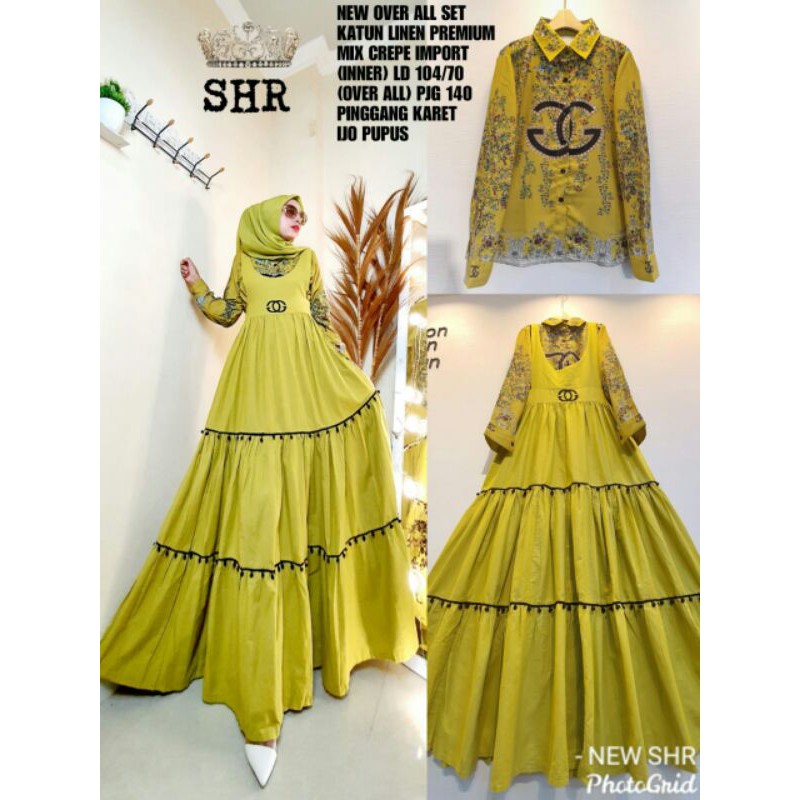 NEW MAXI DRESS KATUN LINEN PREMIUM BY SHR ORIGINAL