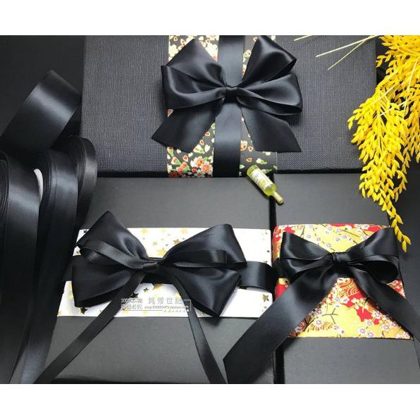 

pita hitam black design elegan ribbon bungkus kado hadiah
