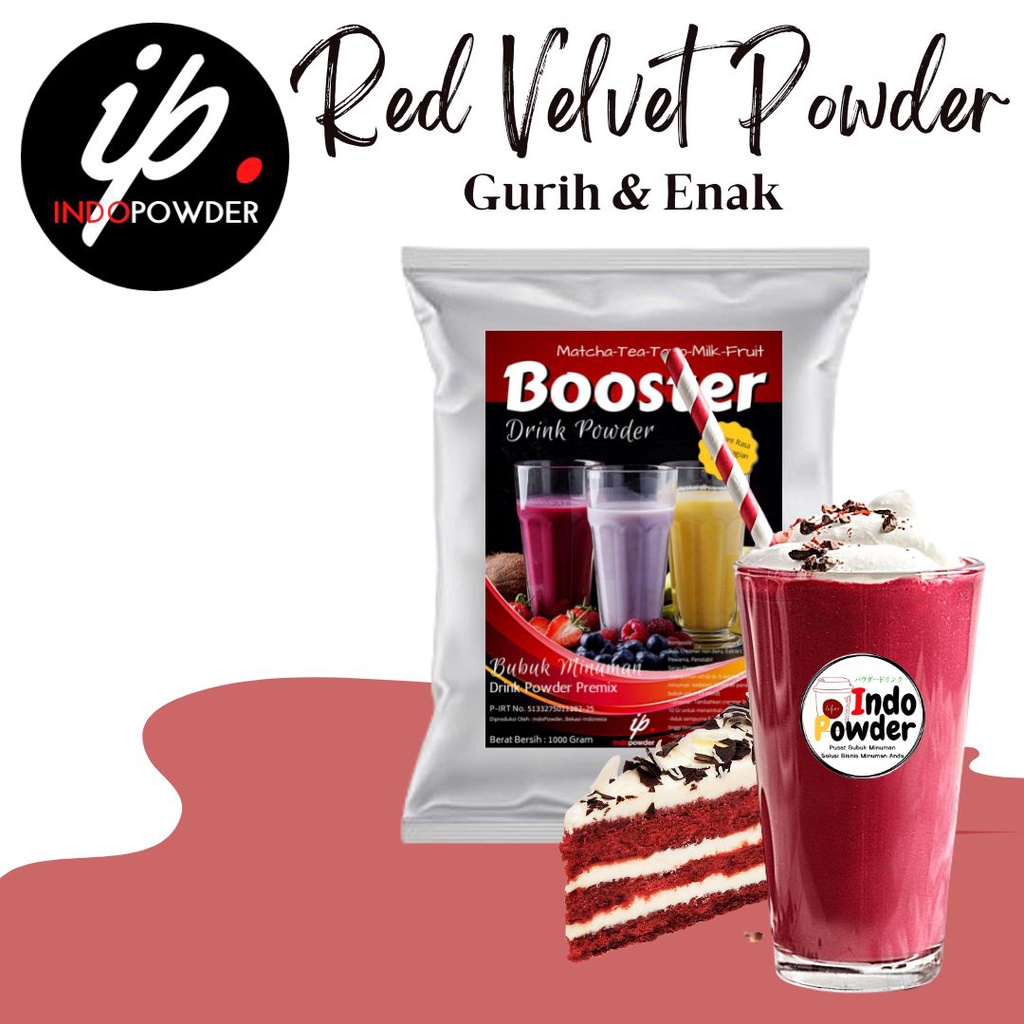 BUBUK MINUMAN Rasa RED VELVET 1kg - SERBUK Rasa REDVELVET - POWDER REDVELVET