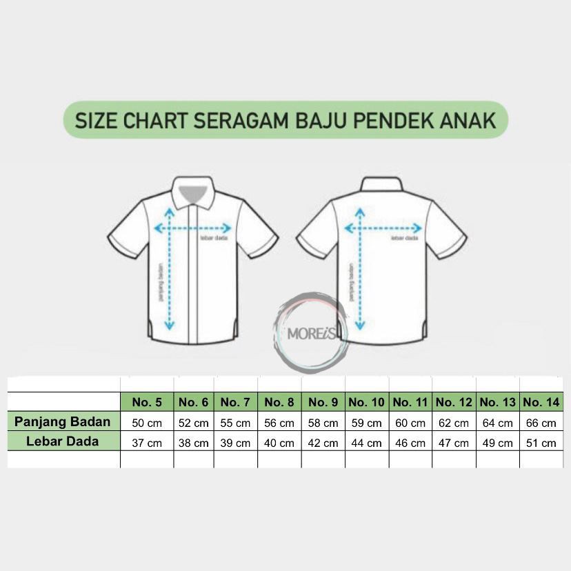 Seragam Baju SD Lengan Pendek