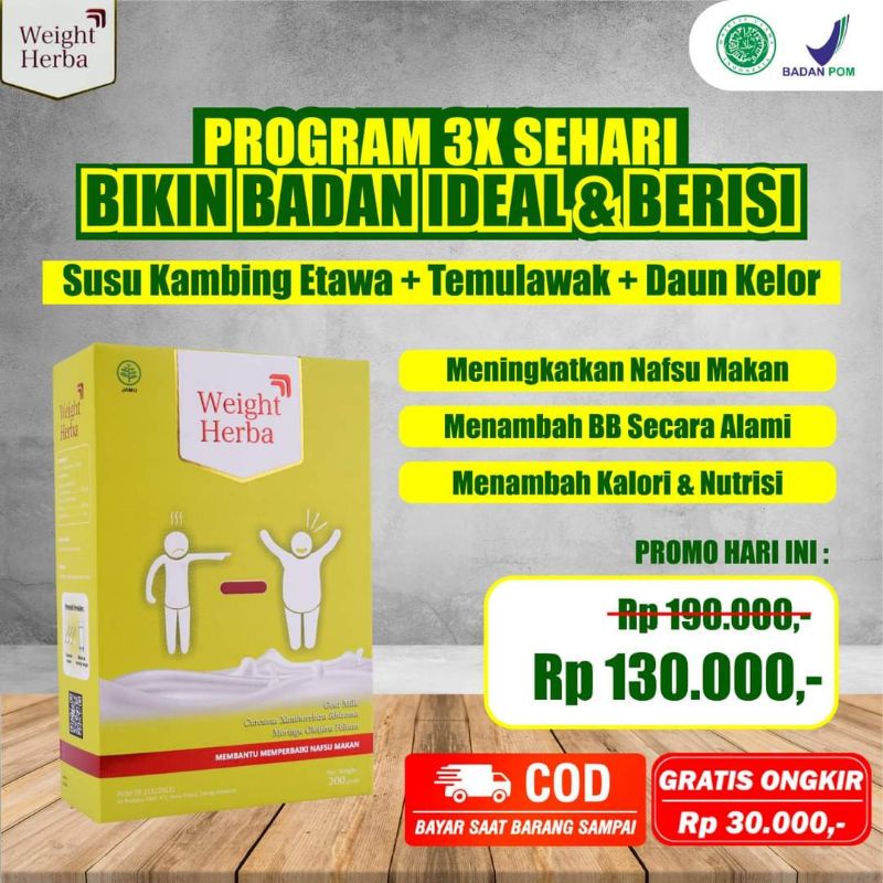 

Weight Herba Susu Kambing Etawa Penggemuk Badan
