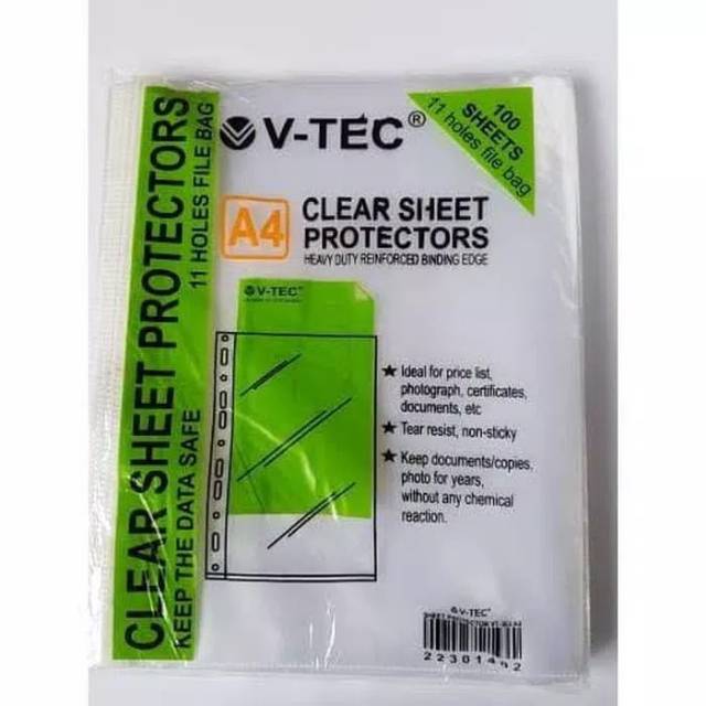 

Clear sheet protector/ Pp pocket A4
