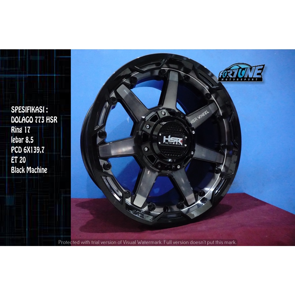 Velg Ring 17 Buat 6 HSR Dolago Lebar 8,5 R17 Bisa Buat Pajero, Fortuner
