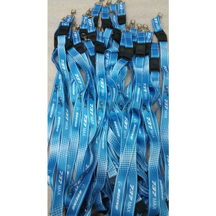 

Murah Tali Id Card Lanyard Premium Boeing 737 Max Bagus