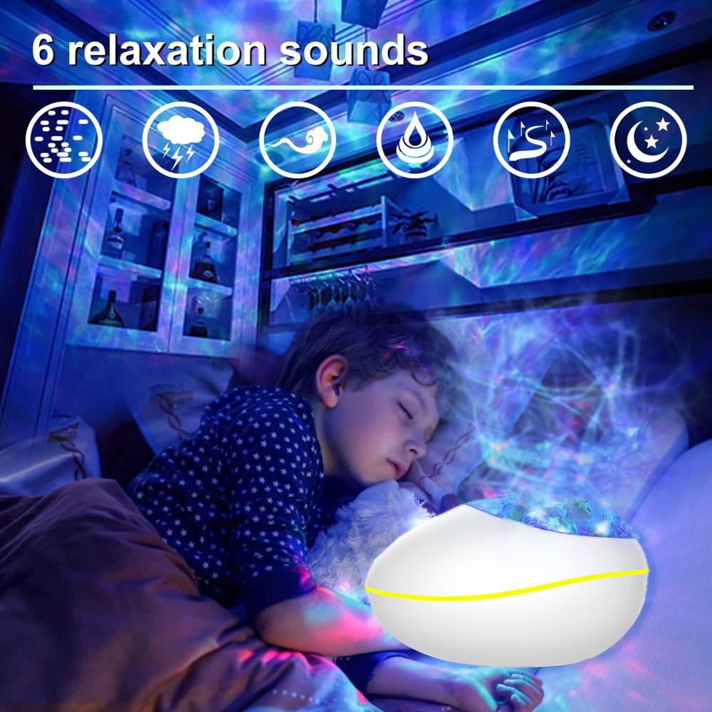 AKN88 - Lucky Stone Night Light Projection Lamp with Remote