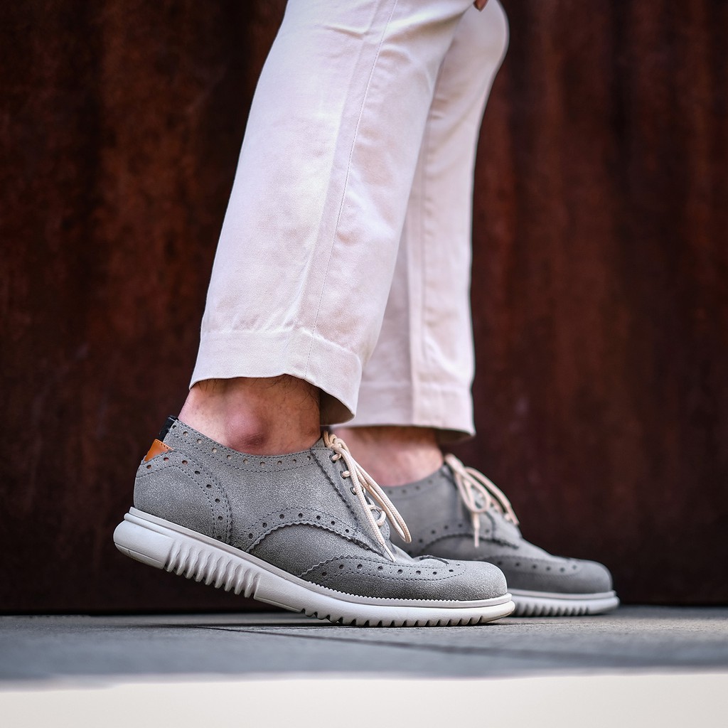 Gibson Wingtip Grey | Sepatu Sneakers Kerja Ori Tali Pria/Men Sneaker Footwear | FORIND x Giant Flames