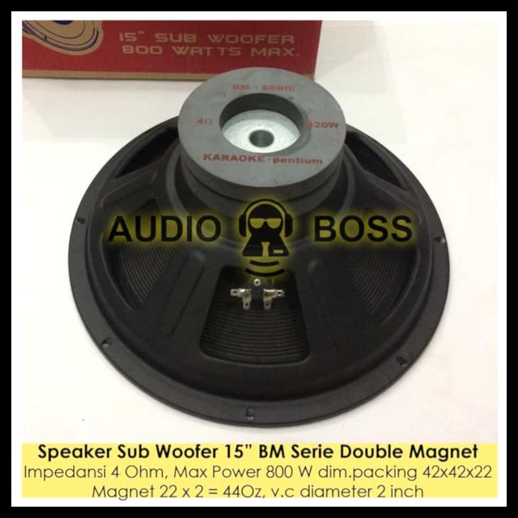 Speaker Subwoofer 15 Inch Bm Serie Model Bmb 15" Double Magnet