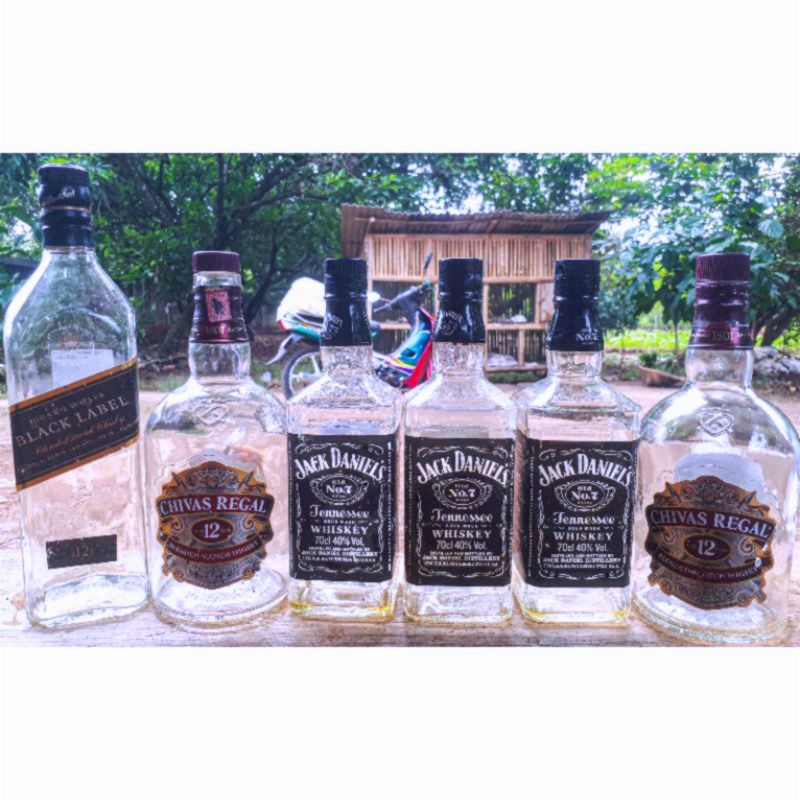 botol kaca bekas miras botol pajangan botol unik/1pcs