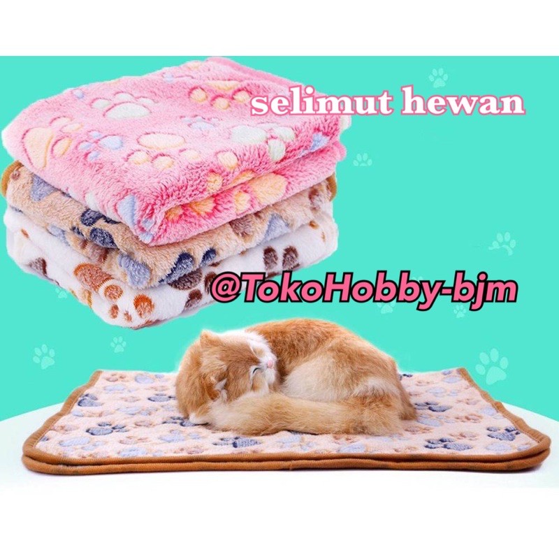 Selimut kucing - selimut hangat hewan kucing anjing kelinci ukuran besar